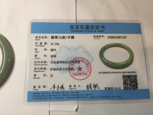 Load image into Gallery viewer, 54.5mm Certified Type A 100% Natural Oily Dark Green Gray Black(油青) round cut Jadeite Jade Bangle PE103-7157
