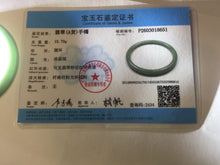 Load image into Gallery viewer, 59mm Certified Type A 100% Natural Light Blue Green Gray Ru Kiln Sky Celadon Blue (汝窑天青蓝) Guatemala Jadeite Jade Slim Round Bangle BS160-8651
