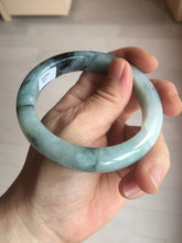 Load image into Gallery viewer, 58.2mm Type A 100% Natural light green/blue/white chubby Jadeite Jade bangle BS130-4037
