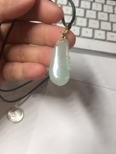 Load image into Gallery viewer, 100% natural type A icy watery light green blessed melon Jadeite Jade pendant AZ192
