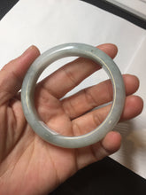 Load image into Gallery viewer, 54mm certified Type A 100% Natural light green white Jadeite Jade bangle BM67-0316
