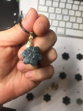 Load image into Gallery viewer, 100% Natural type A blue green gray black Guatemala jadeite Frost Blossom Pendant group AZ193 Add on item
