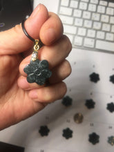 Load image into Gallery viewer, 100% Natural type A blue green gray black Guatemala jadeite Frost Blossom Pendant group AZ193 Add on item
