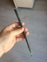 Load image into Gallery viewer, 19cm 100% Natural dark green gray black Xiu Jade (Serpentine) Hairpin AW51
