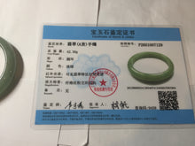 Load image into Gallery viewer, 52.5mm Certified Type A 100% Natural Oily Dark Green Gray Black(油青) Oval Jadeite Jade Bangle PE105-7129
