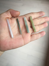 Load image into Gallery viewer, 100% natural type A jadeite jade icy watery green white purple yellow Tide Control Pillar(定海神针) pendant group BN77
