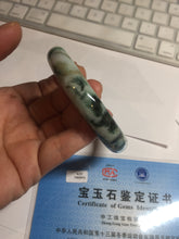 Load image into Gallery viewer, 60mm certified Type A 100% Natural sunny green dark green brown Jadeite Jade bangle AA46-3274
