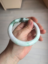 Load image into Gallery viewer, 60.5mm Type A 100% Natural sunny green/light green/white/light purple chubby Jadeite Jade bangle BS129-4035

