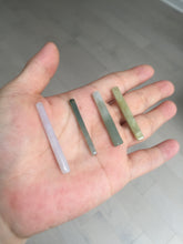 Load image into Gallery viewer, 100% natural type A jadeite jade icy watery green white purple yellow Tide Control Pillar(定海神针) pendant group BN77
