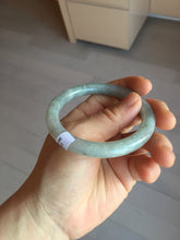 Load image into Gallery viewer, 53.5mm Certified Type A 100% Natural light green purple round cut Jadeite bangle PD203-3923
