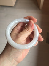 Load image into Gallery viewer, 56mm Certified Type A 100% Natural light purple white round cut Jadeite bangle BS128-4024

