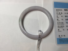 Load image into Gallery viewer, 53.5mm certified 100% natural light green purple slim jadeite jade bangle PC39-4034
