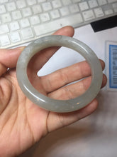 Load image into Gallery viewer, 53.2mm certified 100% Natural icy watery light beige pale pink gray nephrite bangle HN120-0082
