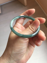 Load image into Gallery viewer, 54.9mm Certified Type A 100% Natural dark green/blue/gray with Guatemala slim round cut Jadeite bangle PJ92-3448
