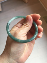 Load image into Gallery viewer, 54.9mm Certified Type A 100% Natural dark green/blue/gray with Guatemala slim round cut Jadeite bangle PJ92-3448
