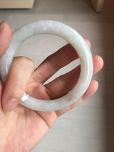 Load image into Gallery viewer, 56mm Certified Type A 100% Natural light purple white round cut Jadeite bangle BS128-4024
