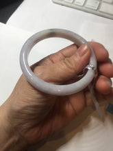 Load image into Gallery viewer, 53.5mm certified 100% natural light green purple slim jadeite jade bangle PC39-4034
