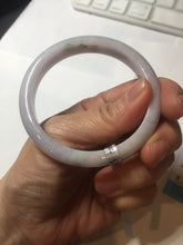 Load image into Gallery viewer, 53.5mm certified 100% natural light green purple slim jadeite jade bangle PC39-4034
