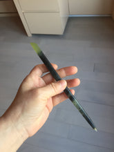 Load image into Gallery viewer, 19cm 100% Natural black and green Xiu Jade (Serpentine) Hairpin AW54
