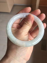 Load image into Gallery viewer, 57.8mm Certified Type A 100% Natural light green purple chubby round cut Jadeite bangle BS127-4027
