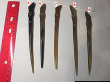 Load image into Gallery viewer, 100% Natural Buffalo Horn carved flowers/bamboo/Auspicious Clouds/love bird stick hairpin CB81 (Add-on item! not for sale individually)
