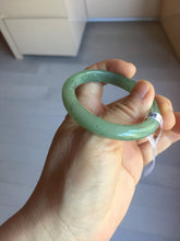 Load image into Gallery viewer, 49mm Certified Type A 100% Natural Oily Dark Green Gray Black(油青) Oval Jadeite Jade Bangle PE102-7125

