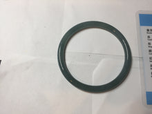 Load image into Gallery viewer, 55.4mm Certified Type A 100% Natural dark green/blue/gray with Guatemala slim round cut Jadeite bangle PE54-7045
