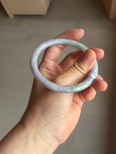 Load image into Gallery viewer, 58mm certified 100% natural Type A light green purple round cut jadeite bangle PB250-5664
