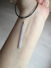 Load image into Gallery viewer, 100% natural type A jadeite jade icy watery green white purple yellow Tide Control Pillar(定海神针) pendant group BN77
