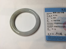 Load image into Gallery viewer, 53.4mm certified 100% natural Type A gray green white purple round cut jadeite jade bangle AA122-4914
