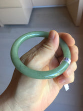 Load image into Gallery viewer, 54.5mm Certified Type A 100% Natural Oily Dark Green Gray Black(油青) round cut Jadeite Jade Bangle PE103-7157
