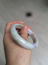 Load image into Gallery viewer, 53.6mm 100% natural Type A light green/purple/yellow/white (FU LU SHOU, 福禄寿) jadeite jade bangle AZ83-1647
