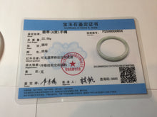 Load image into Gallery viewer, 55mm Certified type A 100% Natural white slim round cut Jadeite bangle PH83-0804
