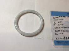 Load image into Gallery viewer, 55mm Certified type A 100% Natural white slim round cut Jadeite bangle PH83-0804

