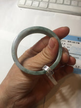 Load image into Gallery viewer, 50.7mm Certified type A 100% Natural green with green floating flowers Jadeite Jade square bangle PC37-0403
