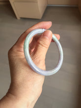 Load image into Gallery viewer, 58mm certified 100% natural Type A light green purple round cut jadeite bangle PB250-5664
