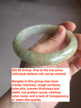 Load image into Gallery viewer, 58mm Certified Type A 100% Natural green/yellow Jadeite Jade bangle PA8-6091 $29.99 Group

