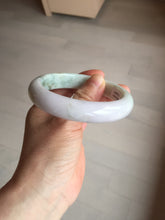 Load image into Gallery viewer, 59mm Certified Type A 100% Natural light green purple yellow (FU LU SHOU) Jadeite Jade bangle BM86-4497
