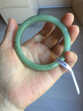 Load image into Gallery viewer, 57.6mm Certified Type A 100% Natural Oily Dark Green Gray Black(油青) Jadeite Jade Bangle PE104-7161
