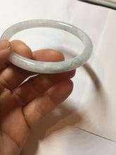 Load image into Gallery viewer, 55mm Certified type A 100% Natural white slim round cut Jadeite bangle PH83-0804
