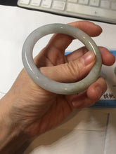 Load image into Gallery viewer, 53.4mm certified 100% natural Type A gray green white purple round cut jadeite jade bangle AA122-4914

