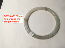 Load image into Gallery viewer, 57-58 mm certified Type A 100% Natural green/purple/gray/brown/black Jadeite Jade bangle GC37
