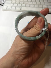 Load image into Gallery viewer, 50.7mm Certified type A 100% Natural green with green floating flowers Jadeite Jade square bangle PC37-0403
