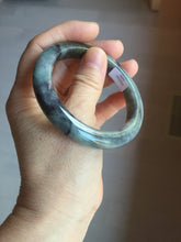 Load image into Gallery viewer, 54.5mm certified Type A 100% Natural dark green/black(青花)/red Jadeite Jade bangle PD119-6289
