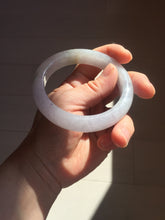 Load image into Gallery viewer, Shopify Only. 57mm Certified Type A 100% Natural icy watery green purple Jadeite Jade bangle BM85-8637
