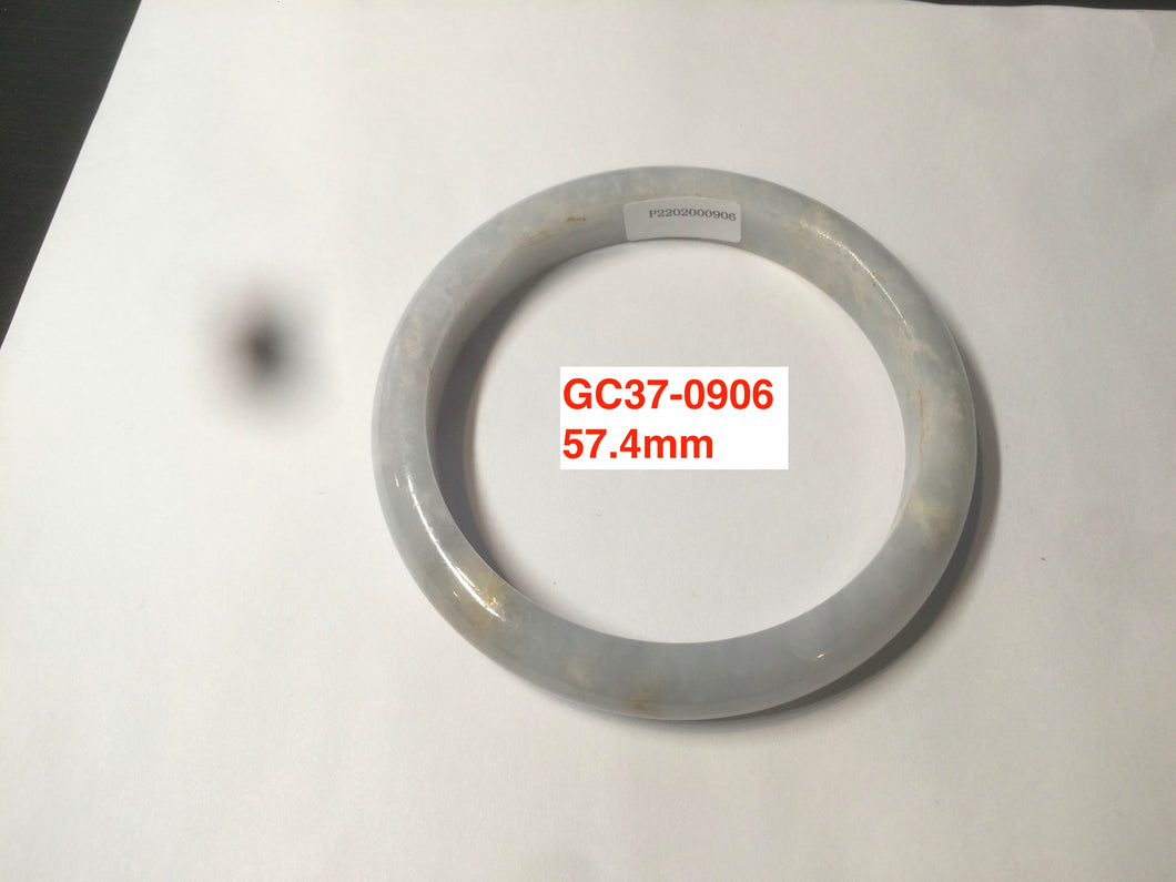 57-58 mm certified Type A 100% Natural green/purple/gray/brown/black Jadeite Jade bangle GC37