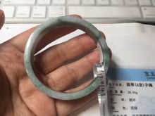 Load image into Gallery viewer, 50.7mm Certified type A 100% Natural green with green floating flowers Jadeite Jade square bangle PC37-0403
