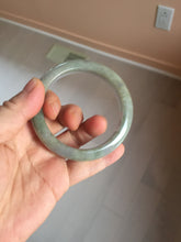 Load image into Gallery viewer, 54.5mm Certified type A 100% Natural dark green gray brown purple two-tone(半山半水) serenity Jadeite bangle PB204-3360
