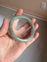 Load image into Gallery viewer, 54.5mm Certified type A 100% Natural dark green gray brown purple two-tone(半山半水) serenity Jadeite bangle PB204-3360
