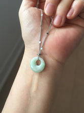 Load image into Gallery viewer, 16mm Type A 100% Natural light green yellow purple white Jadeite Safety Guardian Button Princess donuts pendant group AZ163
